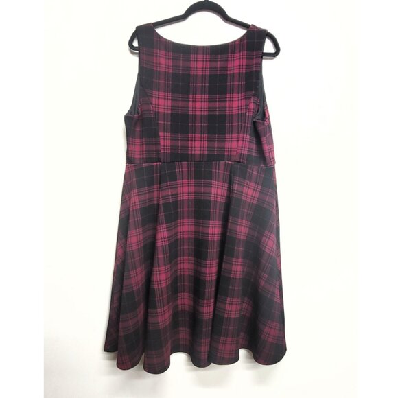 NWT Torrid 1 Plaid Textured Skater Dress 1X 14 16 - Picture 6 of 10
